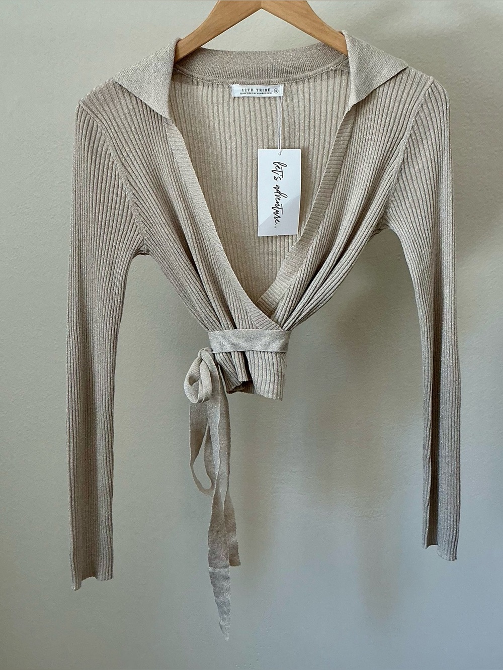 NWT 12th Tribe Wrap Sweater Sz Small